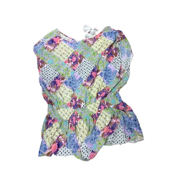 Victoria's Secret Bohemian Patchwork Tassel Kimono Cover Up Women XL Beach Chic - Picture 2 of 4